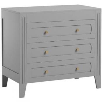Cómoda Calicosy 3 cajones con molduras 100 x 92 cm - Gris Milenne