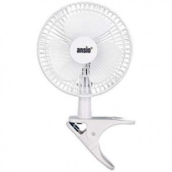 ANSIO Ventilador de mesa eléctrico con clip de 15,24 cm