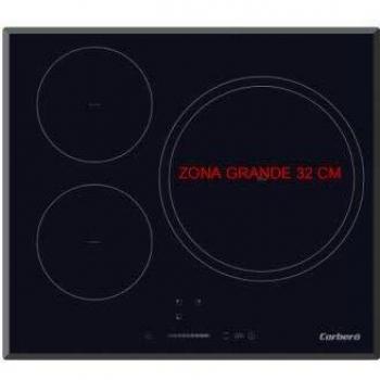 Corberó CCIM3FBS320 Placas de Inducción de 60 CMS 3 Zonas, Potencia 7100 W, Control Slider Touch Control, 3 Boosters