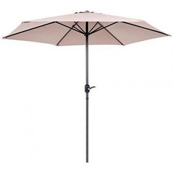 Parasol jardín con ventilación Beige de Aluminio de 350 cm - LOLAhome