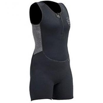 2016 Gul Ladies Response 3/2mm Flatlock Short John Wetsuit BLACK RE5306-A9 Sizes- - Ladies 12Tall