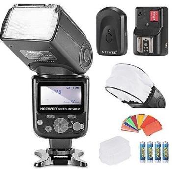 Neewer® NW580/VK750 Speedlite Flash Kit para Canon Nikon Panasonic Olympus Pentax y Otras Cámaras DSLR Digitales, tales como Canon EOS 5D Mark III, II,1Ds Mark 6D, 5D, 7D, 60D, 300D, 100D, 350D, 400D, 450D, 500D, 550D, 600D, 650D/EOS Digital Rebel, SL1,