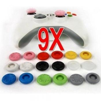 Tapas joystick / joystick / Veetop / 9 pares de botones de silicona para el control de consolas: PS4, PS3, PS2, XBOX 360, XBOX One, Wii u. Disfruta al maximo de tu juego