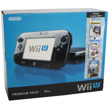 Nintendo Wii U - Consola Negra 32 GB + Premium Triple Pack 6