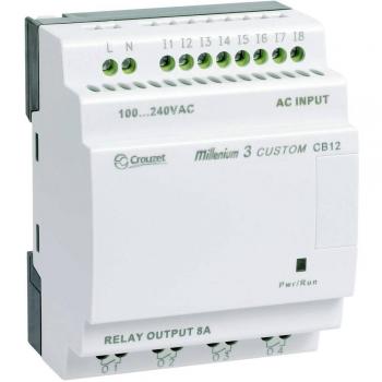 Módulo de Control PLC Crouzet Millenium 3 CB12 R, 24 V DC, 8 Entradas Analógicas/Digitales, 4 Salidas Relé