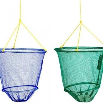 Fladen - pesca - Set de 2 12 en metal Cangrejo caída de redes con 10 m línea azul y verde con pinzas de muelle - para costeras orilla Rock Pool cazar cangrejos [31 - 642 - 2]