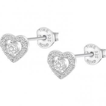 Pendientes Corazón Time Road WS03225 Plata Mujer