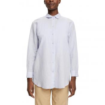 Esprit Women's Basic Long Blouse in Cotton and Linen