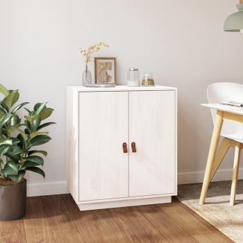 Aparador blanco de madera maciza de pino 65,5x40x75 cm