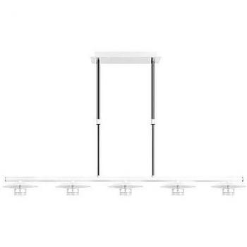 Lámpara FABRILAMP Ciudad Del Cabo 5 Luces 30W 4000K Blanco/Plata Regx104x15 Cm 2400 Lm - Iluminación Moderna
