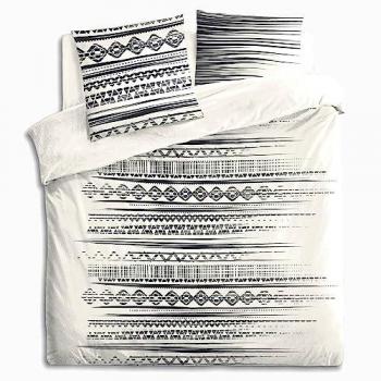 Conjunto de Cama Estampado Etnik 260x240 cm - Algodón Certificado OEKO-TEX - Fundas de Almohada Incluidas