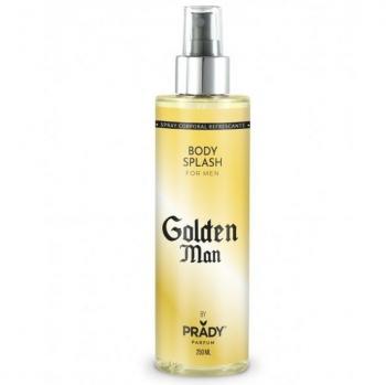 Golden Man - Body Splash - 250ml - Loción Corporal para Hombres en Spray Refrescante - Ideal para Uso Diario - Vendido por Lowy Cosmetics