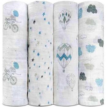 Aden + Anais Night Sky Reverie - Pack de 4 muselinas