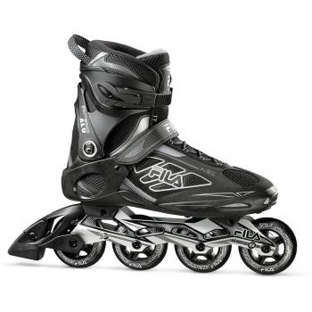 Fila Skates Primo Alu 80 Patines en Linea, Hombre, Negro / Gris, 6.5