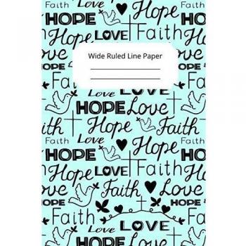Christian art inspirational motivational and spiritual theme wide ruled line paper 4