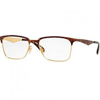 Ray-Ban 0Rx6344, Monturas de Gafas para Hombre, Gold/Havana, 54