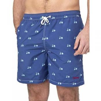 Scotta 1985 - Traje De Baño Logo Marino, Calidad, Estilo Sport Clásico, Bañador Tendencia Verano para Hombre