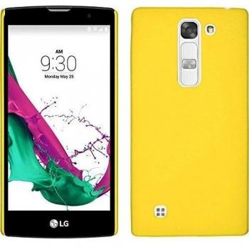 Funda Rígida para LG G4c - goma amarillo - Cover PhoneNatic Cubierta + protector de pantalla