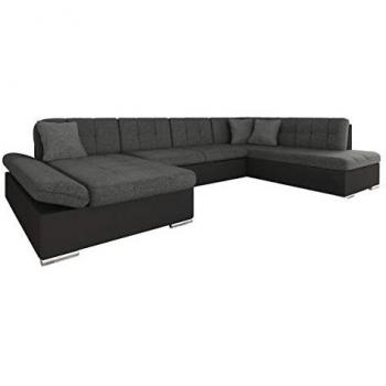 Sofá rinconero Comfivo 149 con función de descanso y caja de ropa de cama, 345x205x76cm