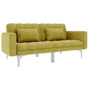 vidaXL Sofá Cama Verde Tela