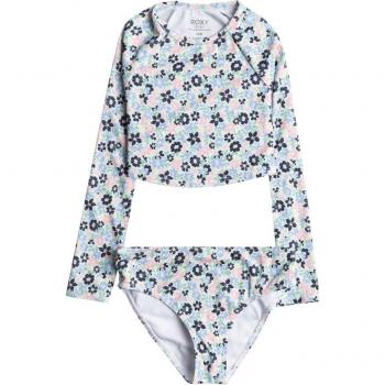 Conjunto de lycra de manga larga UPF 50 para niños Roxy Dreamer azul claro y azul marino