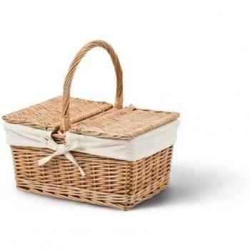 Dos Tapa cesta rectangular, marrón, T 26 cm x B 36 cm x h 19 cm/34 cm