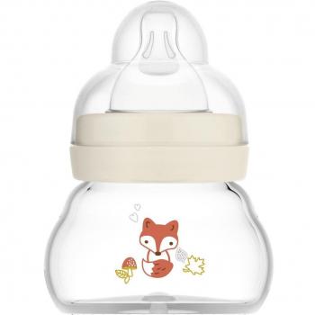 MAM Biberón Feel Good de Cristal 90 ml con Tetina de Silicona Nº0, para Bebés de 0+ Meses