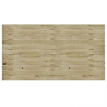 Cabecero de Madera Maciza Cairo - Lamas Horizontales en Madera Natural de Pino Gallego, Color Olivo, Medidas 160x80cm (para cama 140/150 cm), Hecho a Mano en