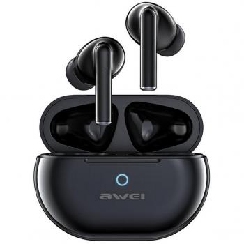 Auriculares Inalámbricos Awei T61 Bluetooth 5.3 TWS con Reducción de Ruido ENC y Estación de Carga Negra