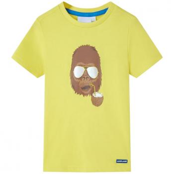 Camiseta de manga corta infantil amarilla 92