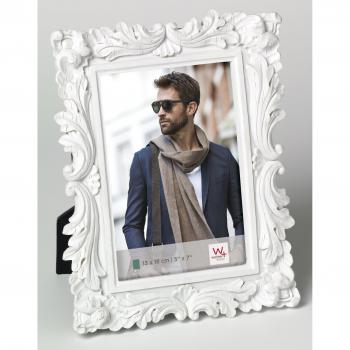 Marco de Fotos Walther Saint Germain 13x18 cm, Resina, Blanco, Diseño Ornamentado