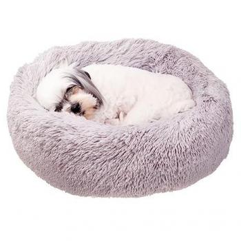 Cama Cuddly Gris 60 para Perros y Gatos - Cojín de Felpa Suave (60x14 cm)