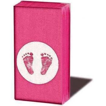 Ambiente de pañuelos de bautizo de nacimiento de 6 x 10 de pañuelos con diseño de: de techo Girl - para bebé con diseño de bebé-de patas de rosa
