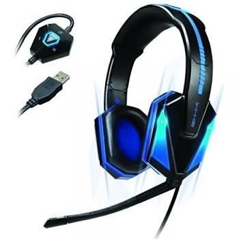 GX-H1 Auriculares LED para Gaming con USB y Micrófono Lenovo Z50-75 HP 200 250 G4 HP Stream Asus X556UJ F540SA F540LA X540LA Lenovo Ideapad G50-80 Acer Aspire Macbook Pro Air HP Pavilion y más