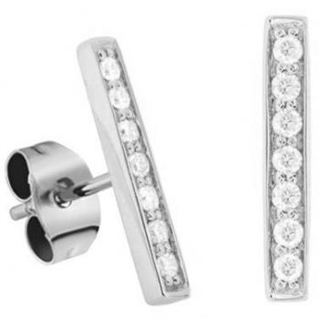 Pendientes de Mujer Rosefield JTSBS-J420 con Barra de Acero Inoxidable y Detalles de Cristales