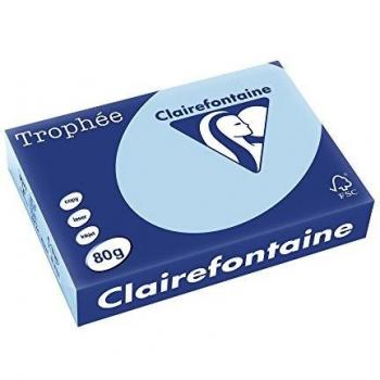 Papel multifuncional Clairefontaine Trophée A4, 210×297 mm, azul hielo, 80 g/m²