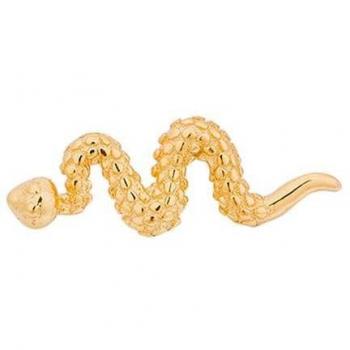 Piercing Petit Snake de plata bañado en oro amarillo 18k