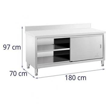 Armario de Cocina de Acero Inoxidable ECO - 180 x 70 cm - Capacidad 600 kg - Royal Catering