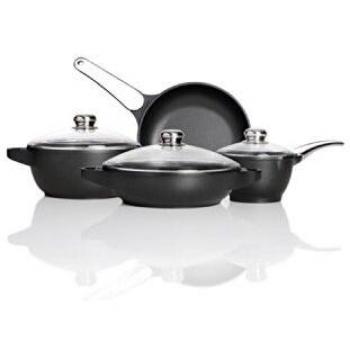 Induction Cookware Set 7-Piece Non-Stick Aluminum for 3-4 People