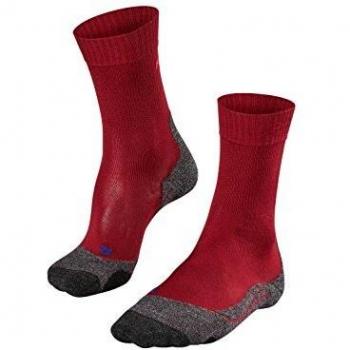 Calcetines de mujer Falke TK2 Cool rojos tamaño 35-36, antideslizantes y transpirables