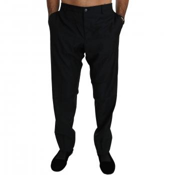Dolce & Gabbana Black Dress Formal Trouser Men Wool Pants - IT56 | XXL, Size: 3XL