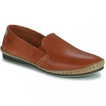 Mocasines de hombre Fluchos Modelo 8674 en elegante color naranja, confeccionados en suave piel genuina. ¡Estilo y comodidad garantizados!