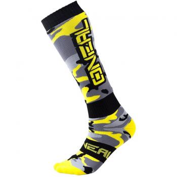 Oneal Mujer Hunter Pro MX Calcetines, Gris/Negro/Amarillo, Talla única