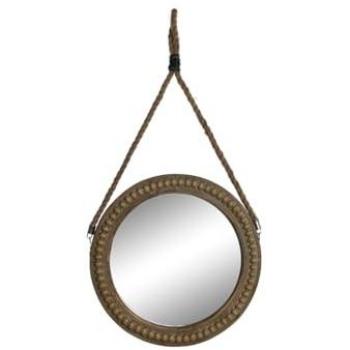 Espejo de pared Home ESPRIT Marrón Madera Cuerda Colonial Bolas 38 x 4 x 72 cm