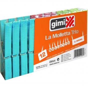 Gimi Pinzas Trio, Azul, 2X1.5X9 Cm, 12