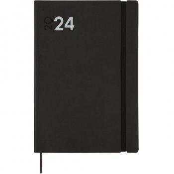 Agenda anual encuadernada Dynamic Mara Y11 2024 - Negro, 1 día página, tamaño 165x240 mm