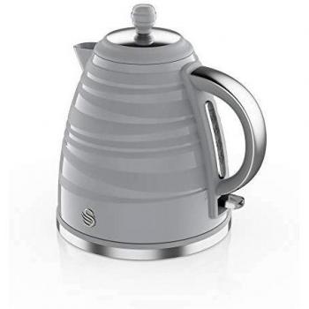 Swan SK31050GRN, Symphony 1,7 Litros Hervidor con 360 Grados Rotatorio Base, 3000 Watts - Gris