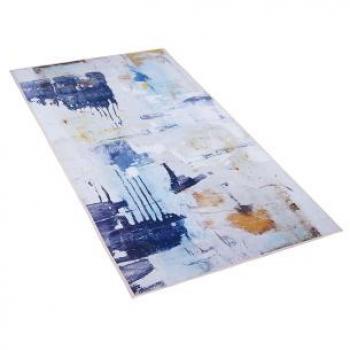 Alfombra Multicolor 80 x 150 cm Efecto Pintura Abstracta Impresa Pelo Corto Estilo Moderno Adapazari