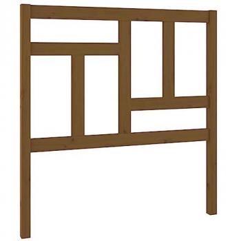 Cabecero de cama madera maciza pino marrón miel 95,5x4x100 cm