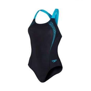 Speedo Sports Logo Mdlt AF Bañador de baño, Sports Logo Mdlt Af, Nero/Aquarium